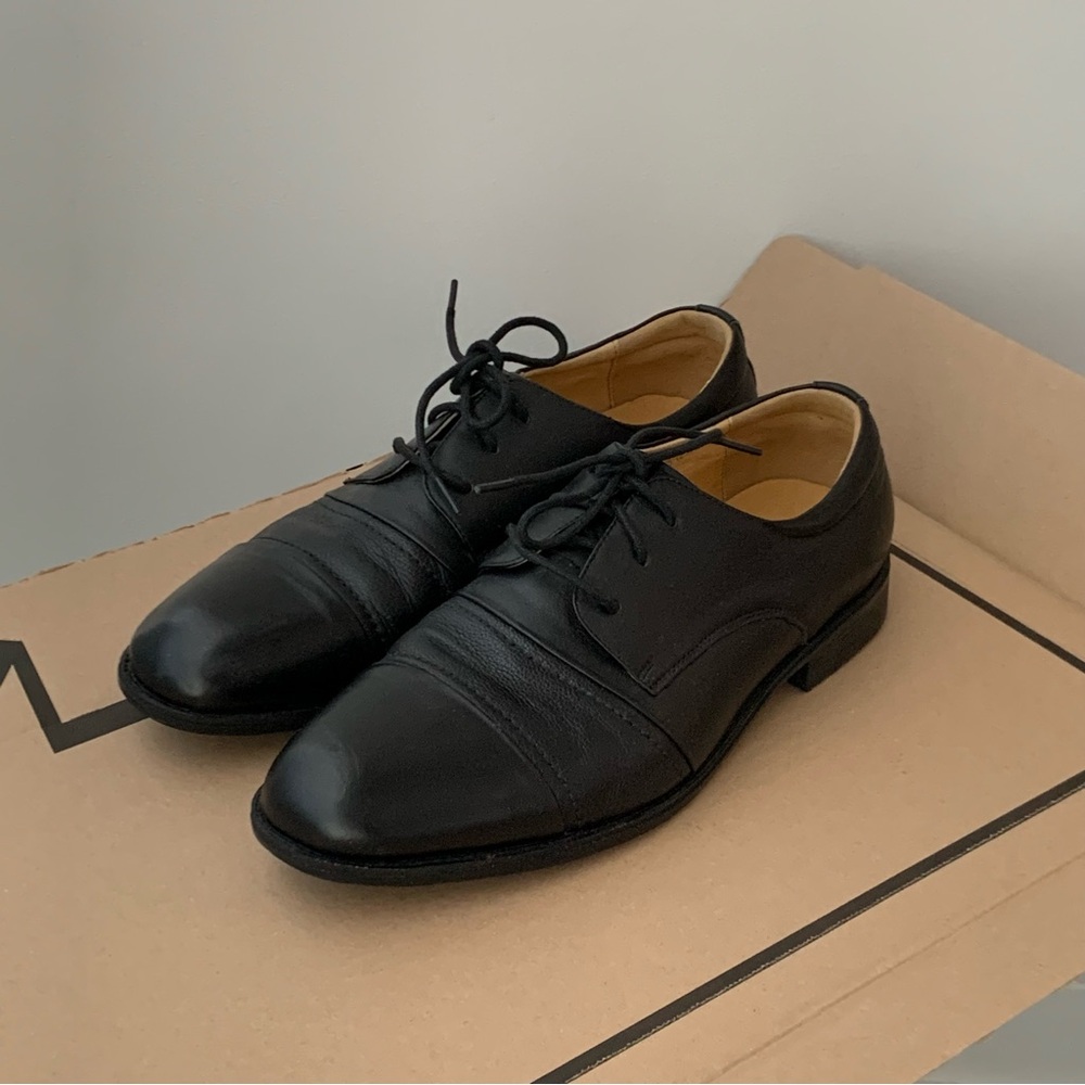 Classic Black Leather Men's Dress Shoes